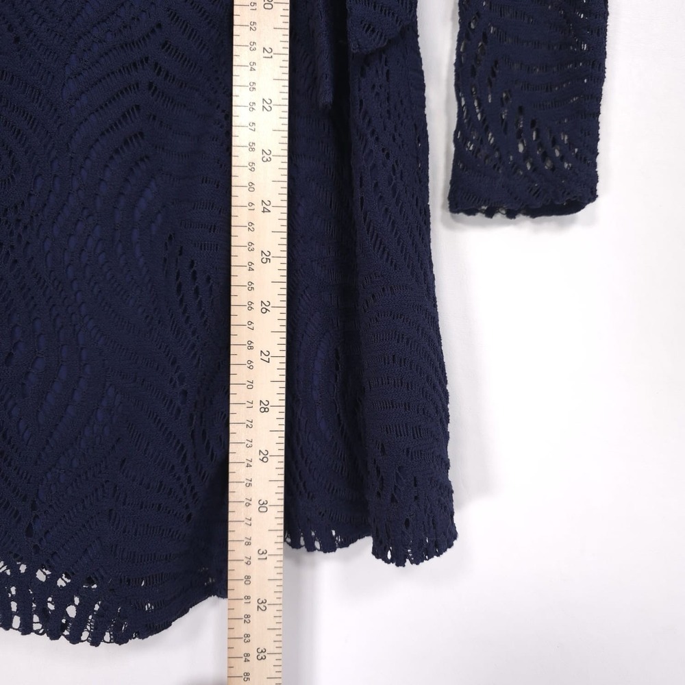 Lilly Pulitzer Tiki Lace Wrap Romper Size XS True Navy Lace V-neck Long S 30688 - Picture 5 of 16